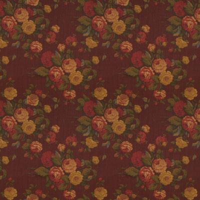 Kathleen Courtyard Floral - Burgundy