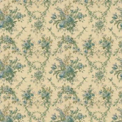Vanessa Floral - Blue/Tan
