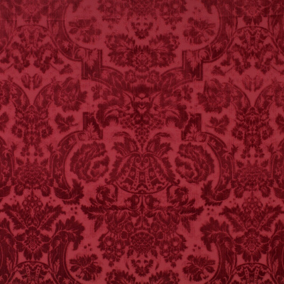 Grantham Velvet Damask - Red