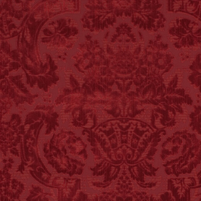 Grantham Velvet Damask - Ruby