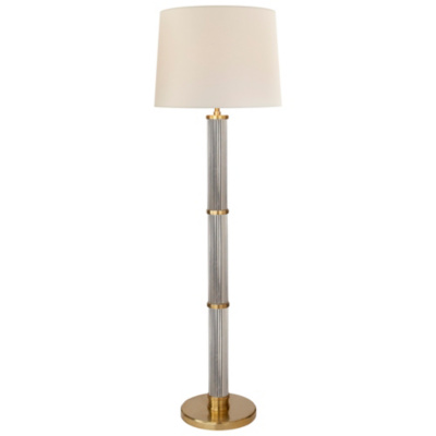 Allen Floor Lamp in Natural Brass