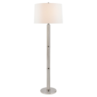 Barrett Large Knurled Floor Lamp in Polished Nickel