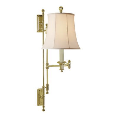 Kerry Swing Arm Wall Lamp in Natural Brass