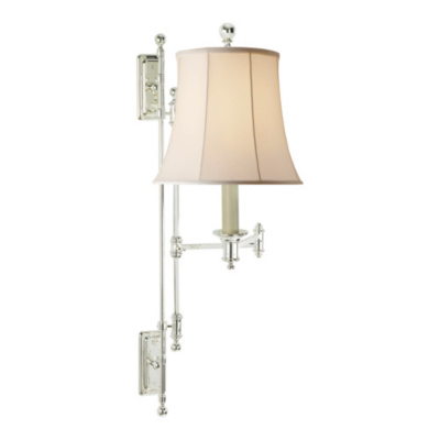 Kerry Swing Arm Wall Lamp in Polished Silver