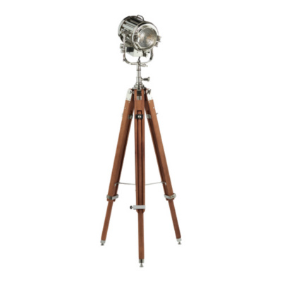 Montauk Search Light Floor Lamp in Polished Nickel