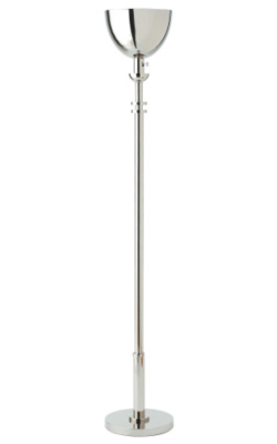 Layne Torchiere Floor Lamp in Polished Nickel