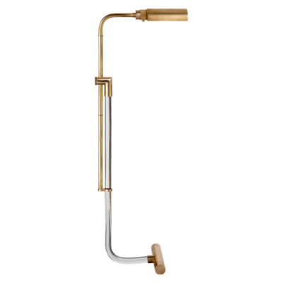 Warner Pharmacy Floor Lamp in Natural Brass