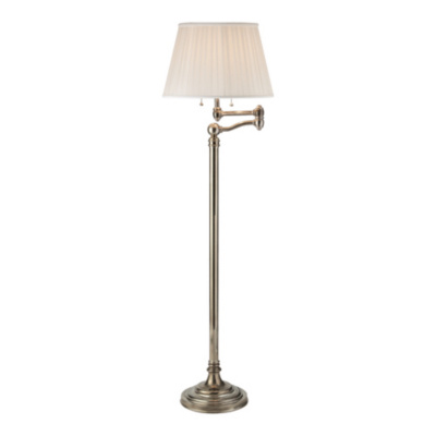Sargent Swing Arm Floor Lamp in Butler's Silver