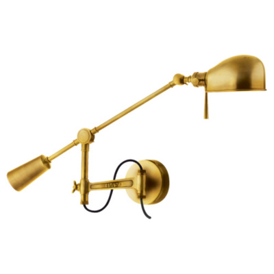 RL '67 Boom Arm Wall Lamp in Natural Brass