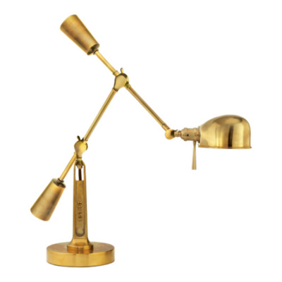 RL '67 Boom Arm Table Lamp in Natural Brass