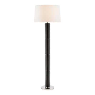Upper Fifth Floor Lamp - Black Croc & Polished Nickel
