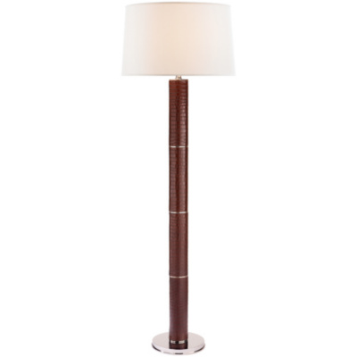 Upper Fifth Floor Lamp in Brown Leather