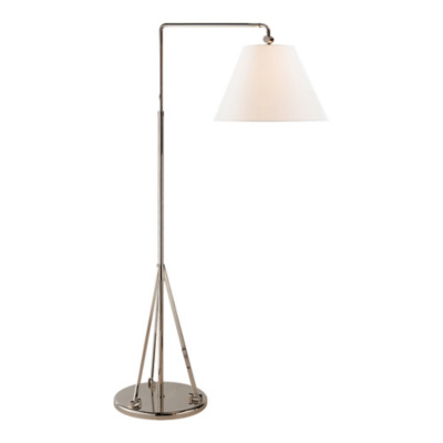 Brompton Swing Arm Floor Lamp in Polished Nickel