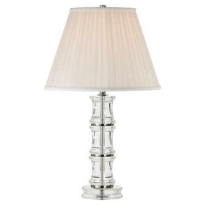 Helena Table Lamp in Crystal and Polished Nickel