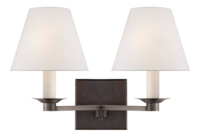 Evans Double Arm Sconce - Bronze