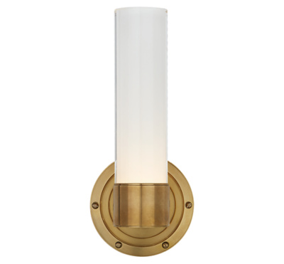 Jones Small Single Sconce in Natural Brass
