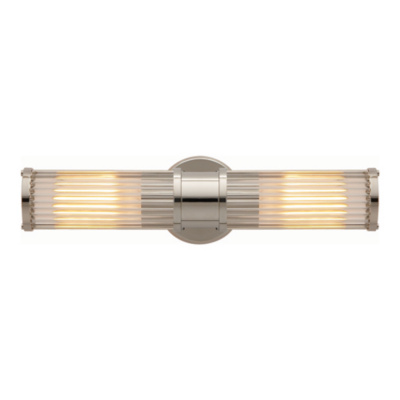 Allen Double Light Sconce in Polished Nickel
