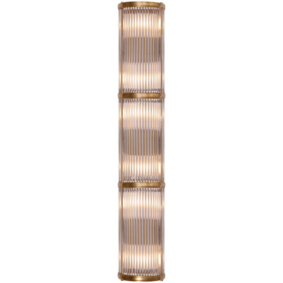 Allen Large Linear Sconce in Natural Brass