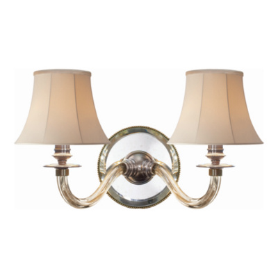 Aymeline Double Sconce in Butler's Silver