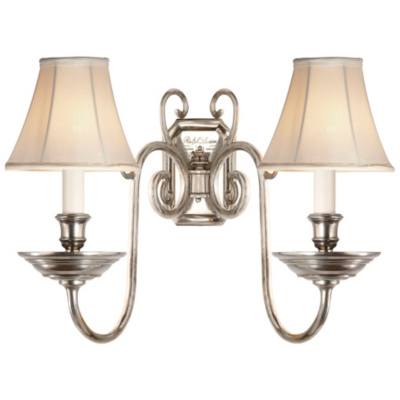 Lillianne Double Sconce in Butler's Silver