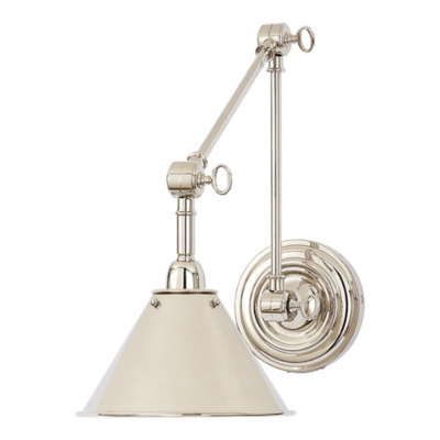 Anette Library Light in Polished Nickel