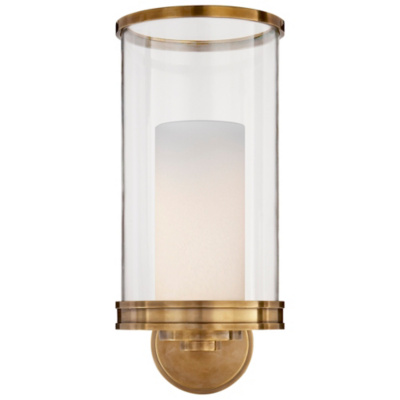 Modern Hurricane Sconce in Natural Brass