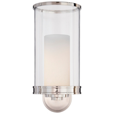 Modern Hurricane Sconce in Polished Nickel