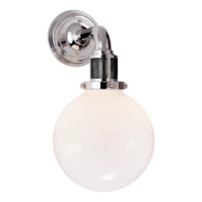 McCarren Single Sconce in Polished Nickel