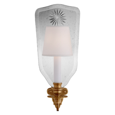 Clarissa Single Sconce in Natural Brass