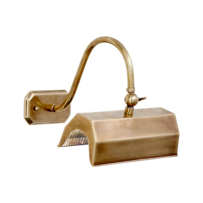 Willoughby Small Picture Light in Natural Brass