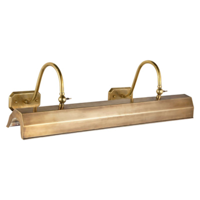 Willoughby XL Picture Light in Natural Brass