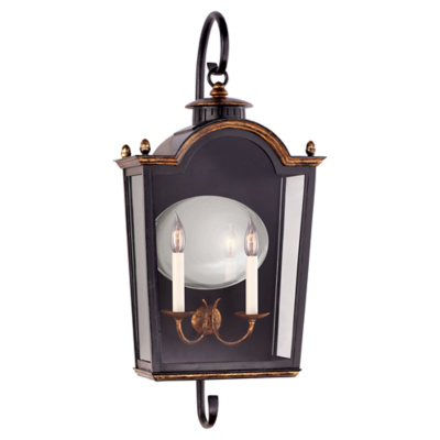 Brinkley Medium Bracketed Lantern in Old Black Tole