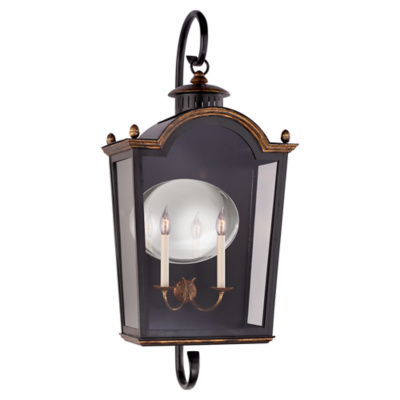 Brinkley Large Bracketed Lantern in Old Black Tole