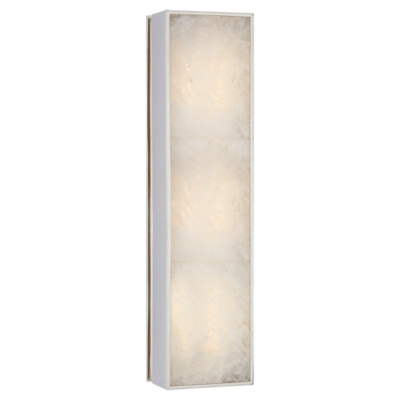 Ellis Medium Linear Sconce in Polished Nickel and Natural Quartz