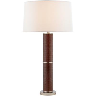 Upper Fifth Table Lamp in Brown Leather