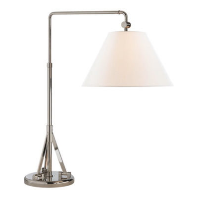 Brompton Swing Arm Table Lamp in Polished Nickel