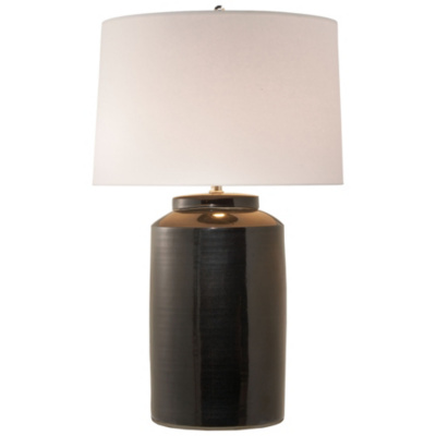 Carter Large Table Lamp in Black Porcelain