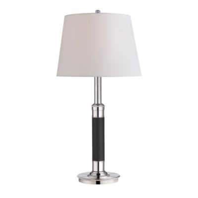 Avery Table Lamp in Chocolate Leather