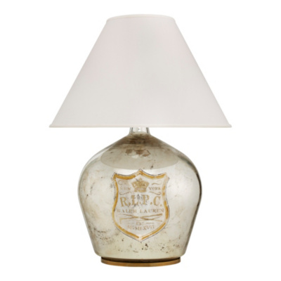 Claudette Medium Table Lamp in Mercury Glass