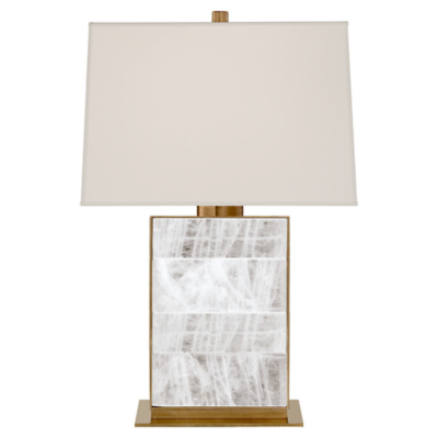 Ellis Bedside Lamp in Natural Brass and Quartz