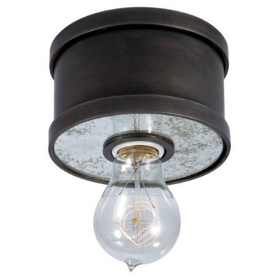 Roark Small Flush Mount in Aged Iron