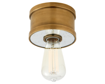 Roark Small Flush Mount in Natural Brass
