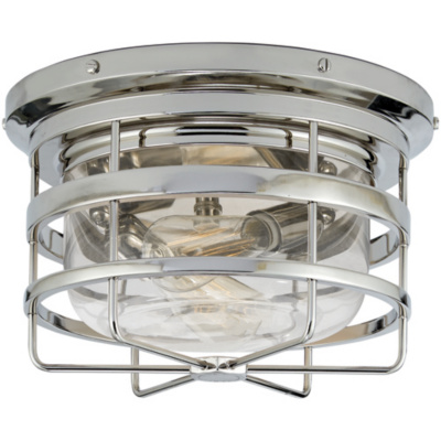 Crosby Large Short Flush Mount in Polished Nickel