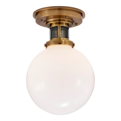 McCarren Small Flush Mount in Natural Brass