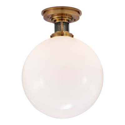McCarren Medium Flush Mount in Natural Brass
