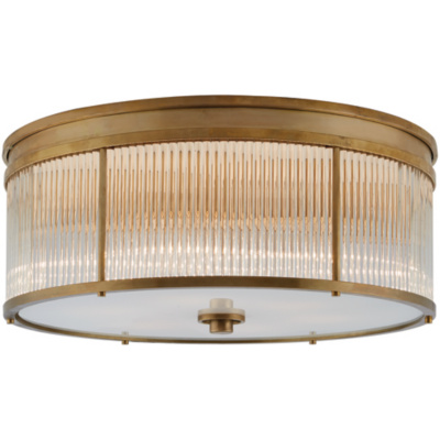 Allen Large Flush Mount in Natural Brass
