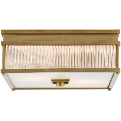 Allen Square Flush Mount in Natural Brass