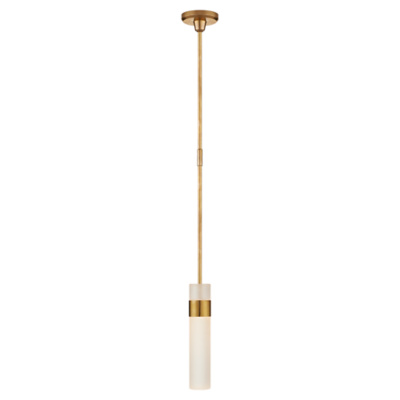 Barton Mini Single Pendant in Natural Brass