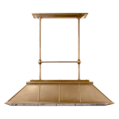Rivington Large Billiard in Natural Brass with Antique Ribbed Mirror