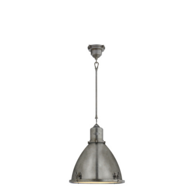 Fulton Medium Pendant in Industrial Steel